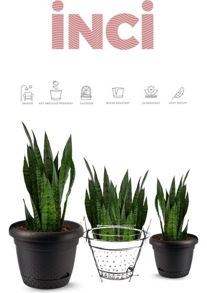 KRS-345 Dekoratif Inci Bitki Çiçek Saksı Takımı 15.3 Litre No 5 fırsatları