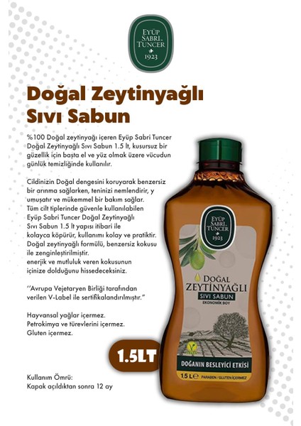1.5 lt Sıvı Sabun Zeytinyağlı ve Bodrum Mandalinası ve Rosıe modelleri