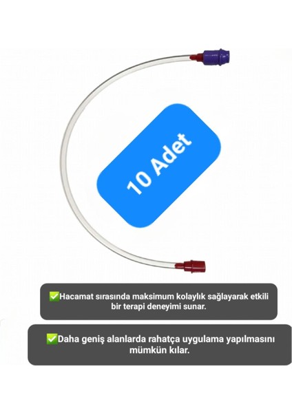 10 Adet Abrizon Hortumu - Hacamat Vakum Uzatma Hortumu