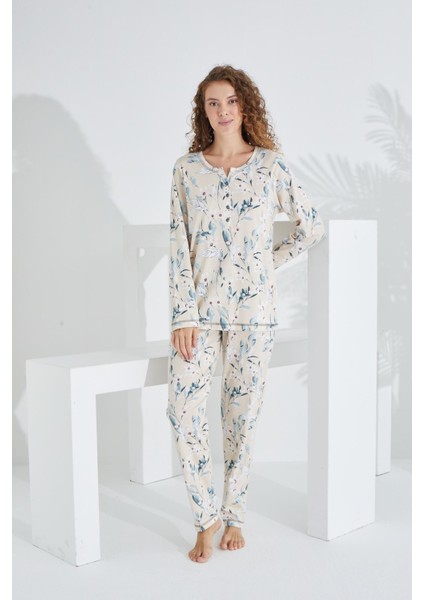 Kadın Patlı Pijama Takım - 10058
