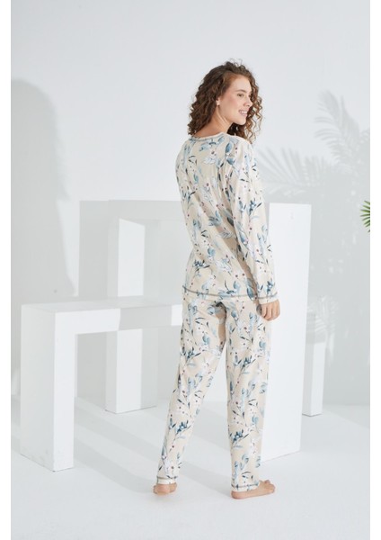 Kadın Patlı Pijama Takım - 10058