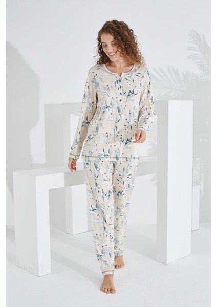 Kadın Patlı Pijama Takım - 10058