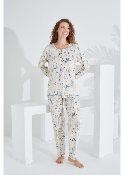 Kadın Patlı Pijama Takım - 10058