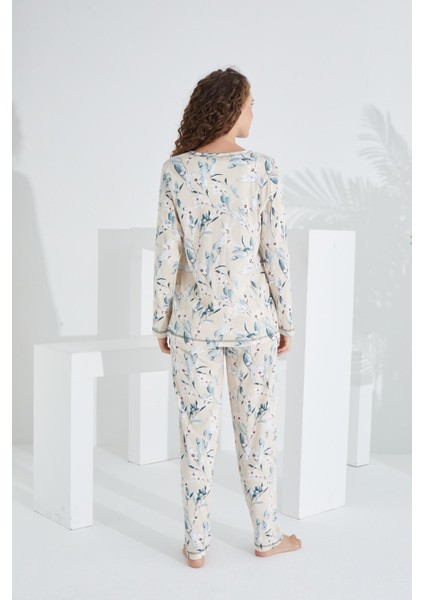 Kadın Patlı Pijama Takım - 10058
