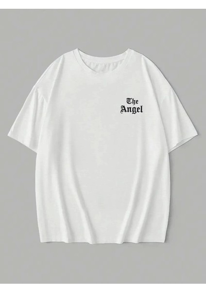 Baskılı Oversize Bisiklet Yaka Tshirt