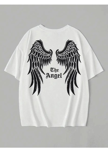 Baskılı Oversize Bisiklet Yaka Tshirt