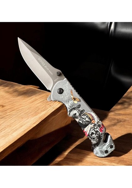 Sog Kızılderili Motifli Çelik Çakı