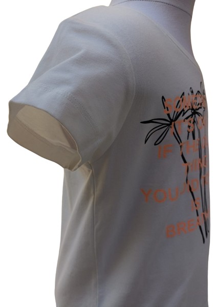 Kız Çocuk T-Shirt Bien Baskılı 11 Yaş Beyaz modelleri