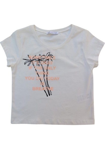 Kız Çocuk T-Shirt Bien Baskılı 11 Yaş Beyaz fırsatları