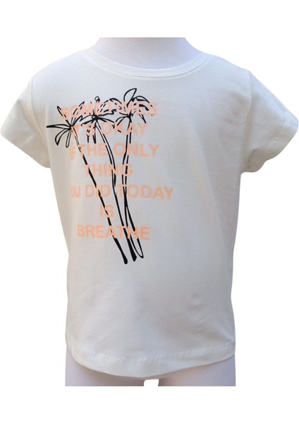 Kız Çocuk T-Shirt Bien Baskılı 11 Yaş Beyaz