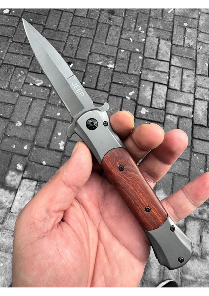 Jeep Ahşap Kabze Çelik Çakı