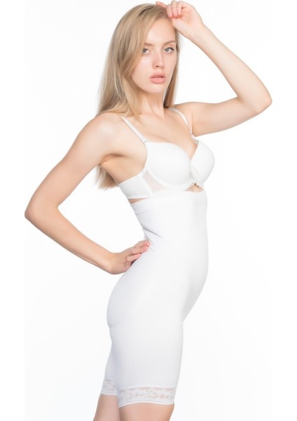 Miraxx Beyaz Mı Emay 2027 Yüksek Bel Dantelli Paçalı Korse fiyatları