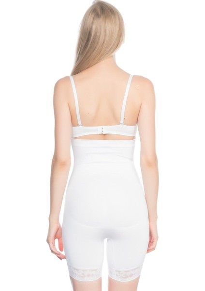 Miraxx Beyaz Mı Emay 2027 Yüksek Bel Dantelli Paçalı Korse modelleri
