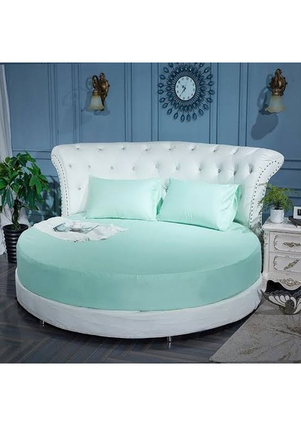 Çap Seçenekli Yuvarlak Lastikli Çarşaf Seti Pamuklu