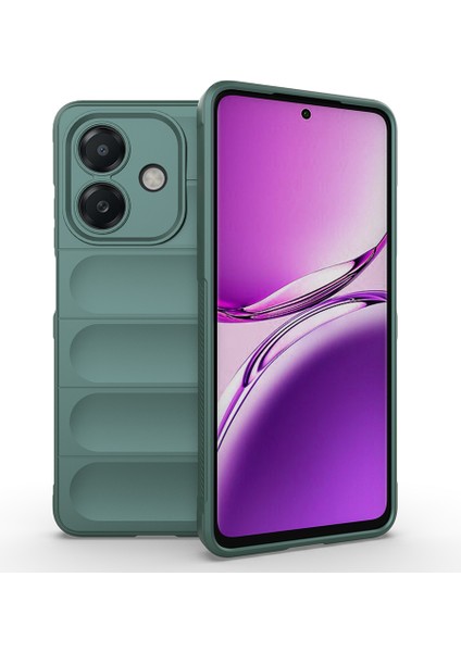 Oppo A3 Kılıf Esnek Tpu Oyuklu Arka Yüzey Tasarımlı Etnik Silikon Kapak
