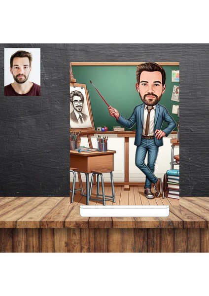Öğretmen Hediye Karikatür Figürü,sevgiliye Hediye,doğum Günü Hediyesi