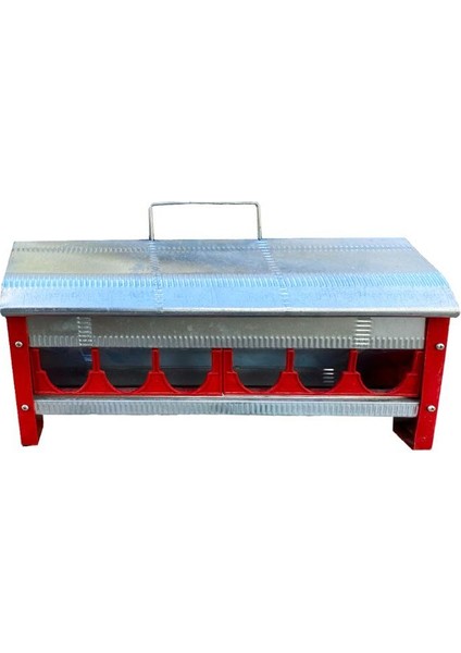 50CM Galvaniz Sürgülü Yemlik Güvercin-Bıldırcın-Keklik