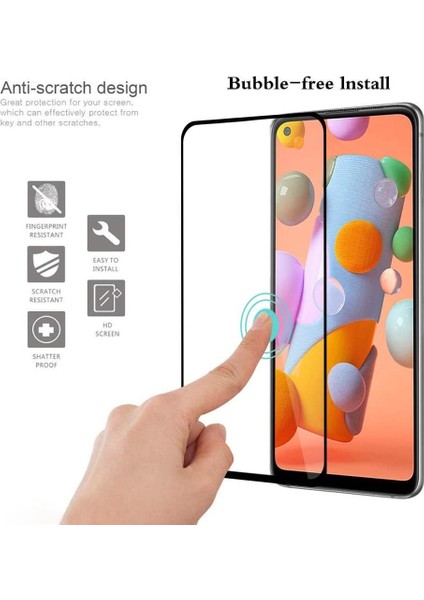 Samsung Galaxy A53 Antistatik 5d Tam Kaplayan Ekran Koruyucu Cam