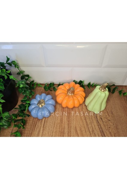 3'lü Balkabağı Dekor,halloween,el Yapımı(Handmade) fırsatları