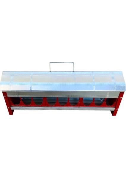 75CM Galvaniz Sürgülü Yatay Yemlik Güvercin-Bıldırcın-Keklik