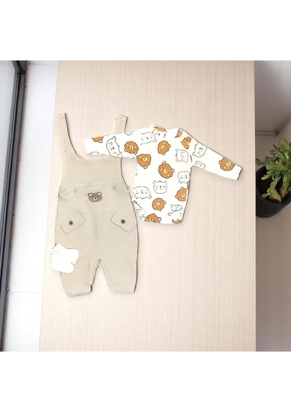 Ayıcık Nakışlı Bebek Tulum Çorap Hediyeli %100 Pamuk fiyatları