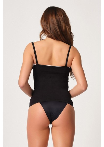 Miraxx Siyah Mı Emay 2030 Agraflı Göğsü Açık Atlet Korse