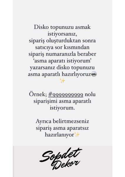 30 cm Disko Topu - Ev Dekorasyon