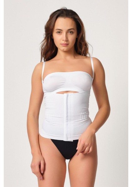 Miraxx Beyaz Mı Emay 2030 Agraflı Göğsü Açık Atlet Korse