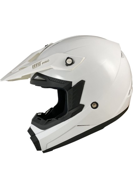 N600 White Cross Motosiklet Kaskı