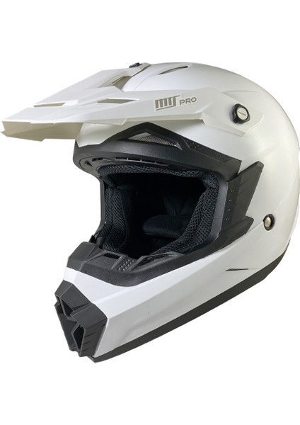 N600 White Cross Motosiklet Kaskı