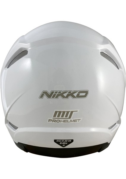 N600 White Cross Motosiklet Kaskı