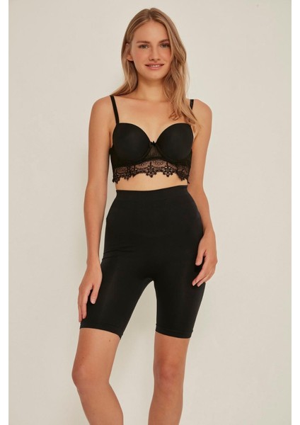 Miraxx Siyah Mı Emay 3005 Soft Uzun Paçalı Boxer Korse