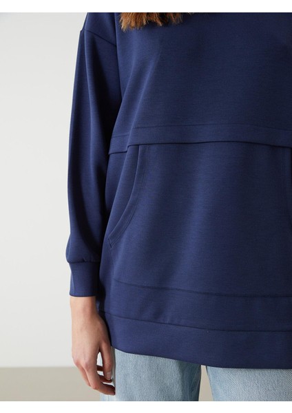 Lcw Modest Bisiklet Yaka Oversize Kadın Sweatshirt Tunik (S5) modelleri