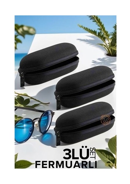 3 Lü Fermuarlı Gözlük Kabı Seti Swieca Design