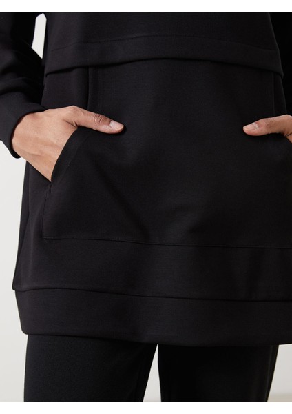 Lcw Modest Bisiklet Yaka Oversize Kadın Sweatshirt Tunik (S5) modelleri