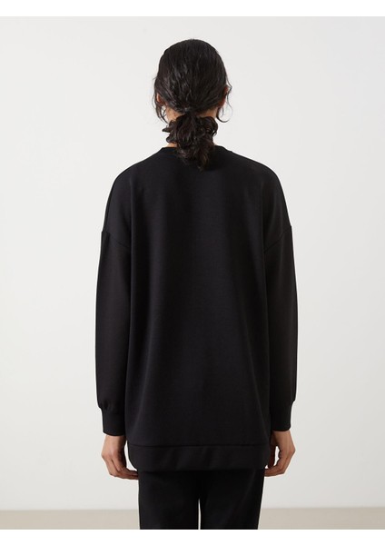 Lcw Modest Bisiklet Yaka Oversize Kadın Sweatshirt Tunik (S5) fırsatları
