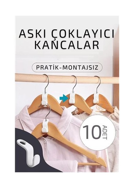 Askı Çoklayıcı Kanca 10 Adet