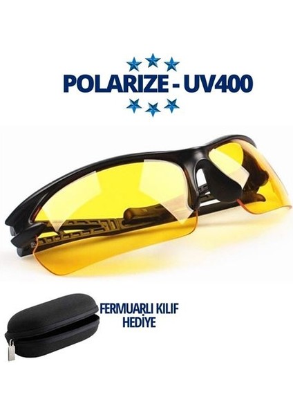 Polarize UV400 Sarı Camlı Güneş Gözlüğü