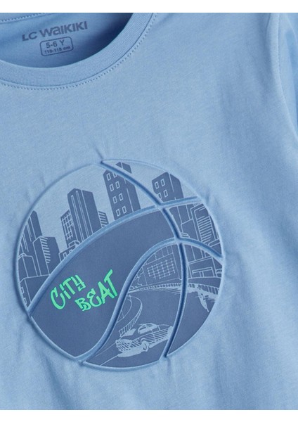 Lcw Kids Bisiklet Yaka Erkek Çocuk Şortlu Pijama Takımı (S5)