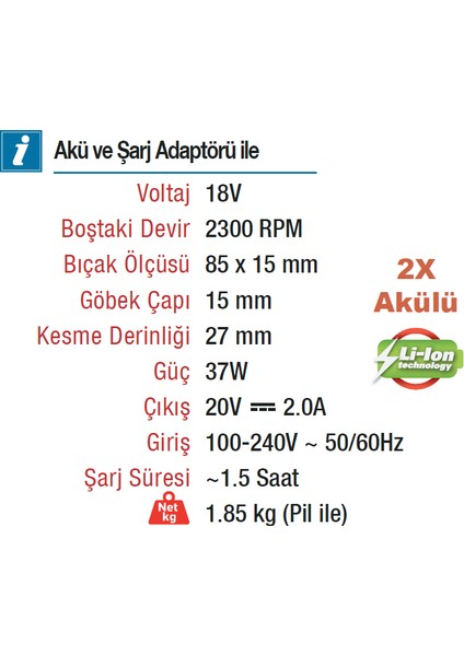 Vıdo 18 Volt Akülü Mini Daire Testere Makinesi (WD041220180) fiyatları
