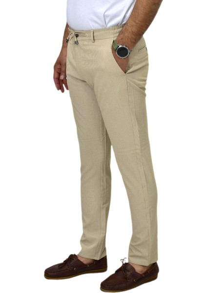 Erkek Bej Rengi Jogger Lastikli Pantolon 1920 BGL-ST04419