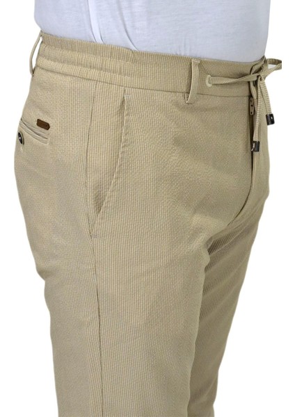 Erkek Bej Rengi Jogger Lastikli Pantolon 1920 BGL-ST04419