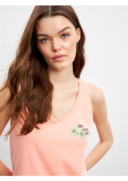 Lcw Dream Bisiklet Yaka Baskılı Kadın Gecelik (S5) modelleri