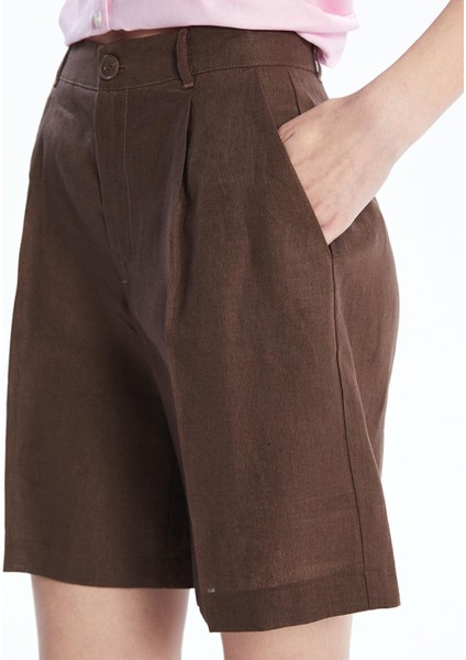 Lcw Vision Loose Fit Keten Kadın Şort (S5) modelleri
