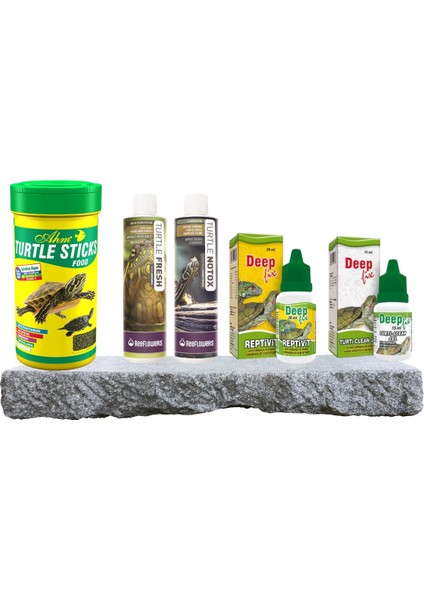 Kaplumbağa Tam Bakım Ve Stick Yem Seti(Vitamin,Kabuk Koruyucu,Su Düzenleyici) fiyatları