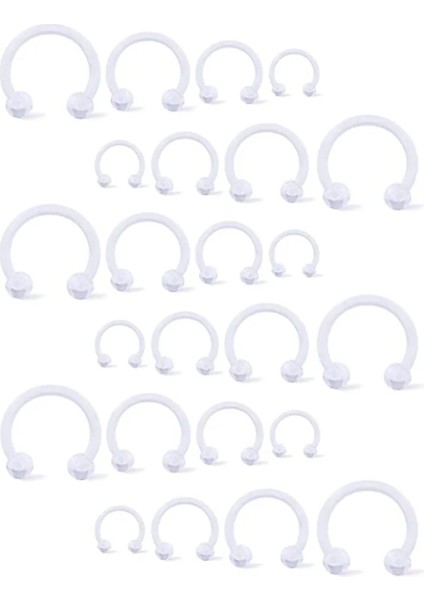 Cerrahi Bioplastik, 6 mm 8 mm 10 mm Çap, 3 mm Toplu, 3 Adet Bioplast Septum Piercing Set, Kaş, Dudak, Burun, Kulak Kullanımına Uygundur fiyatları