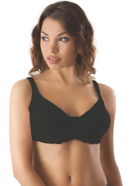 Miraxx Siyah Mı Emay 164 C Balenli Dantelli Sütyen
