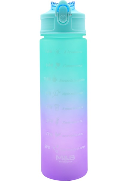 Sticker Hediyeli Motivasyonel Su Matarası Su Şişesi Suluk 900 ml Tritan Su Şişesi Bpa Içermez Suluk