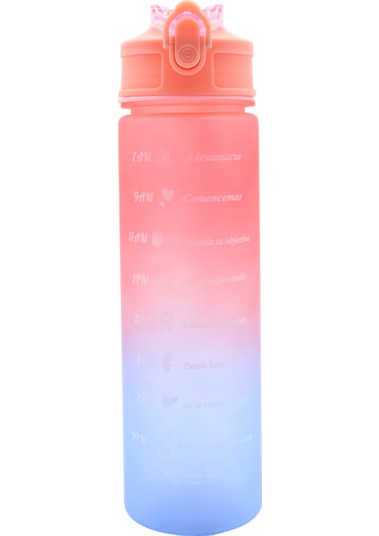 Sticker Hediyeli Motivasyonel Su Matarası Su Şişesi Suluk 900 ml Tritan Su Şişesi Bpa Içermez Suluk