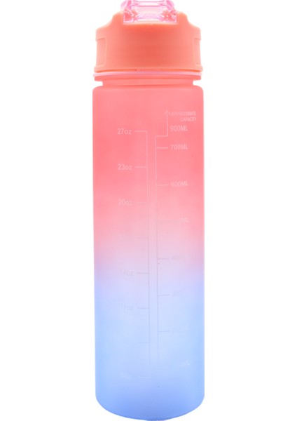 Sticker Hediyeli Motivasyonel Su Matarası Su Şişesi Suluk 900 ml Tritan Su Şişesi Bpa Içermez Suluk